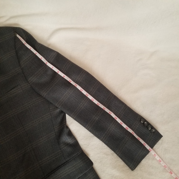 Jos A Bank Signature Collection Wool 43R Windowpane Gray Blue Accent Spo… - Picture 10 of 11
